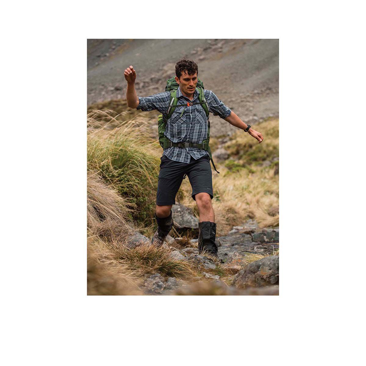 Macpac Men's Trekker V2 Shorts, Black, bcf_hi-res