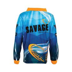 Savage Gear Kids' Little Savage Bream Sublimated Polo, Blue, bcf_hi-res