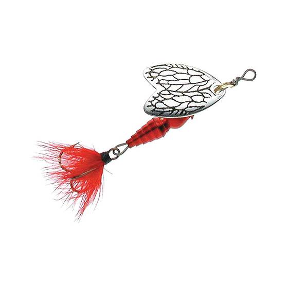 Mepps Bug Inline Spinner, Silver Red, bcf_hi-res