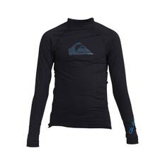 Quiksilver Youth All Down The Line Long Sleeve Rashie, Black, bcf_hi-res