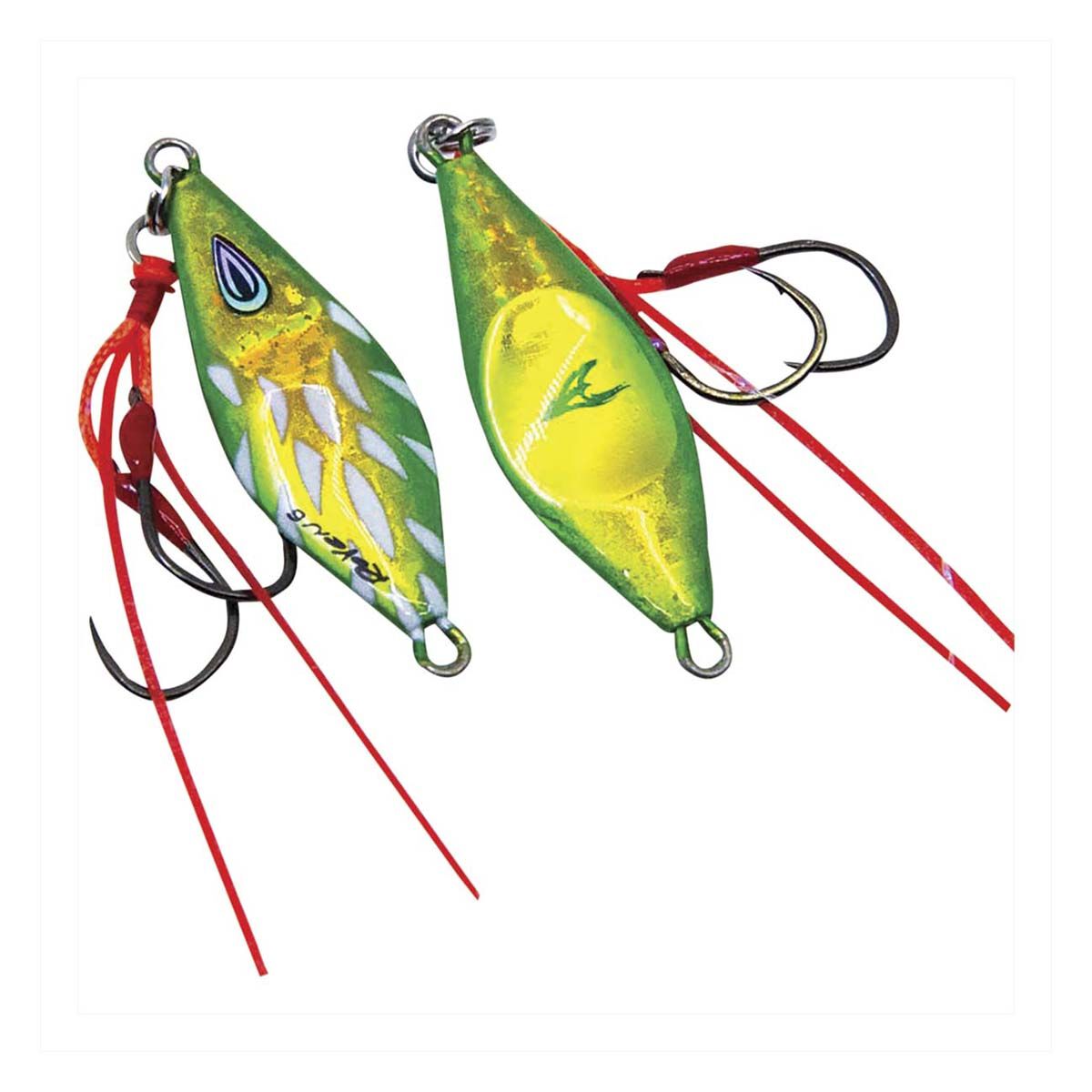 Ocean's Legacy Roven Rigged Jig Lure 6g Green Gold, Green Gold, bcf_hi-res
