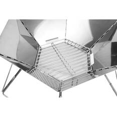 Wanderer Stainless Steel Folding Fire Pit with Grill, , bcf_hi-res