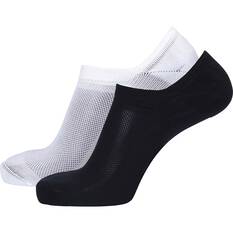 Macpac No Show Socks - 2 Pack Black / White S, Black / White, bcf_hi-res