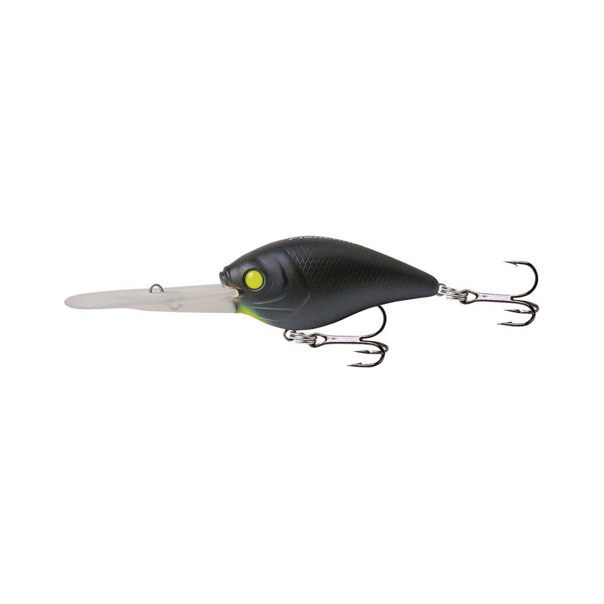 Fishcraft Hound Dog Hard Body Lure 76mm Matte Black UV, Matte Black UV, bcf_hi-res