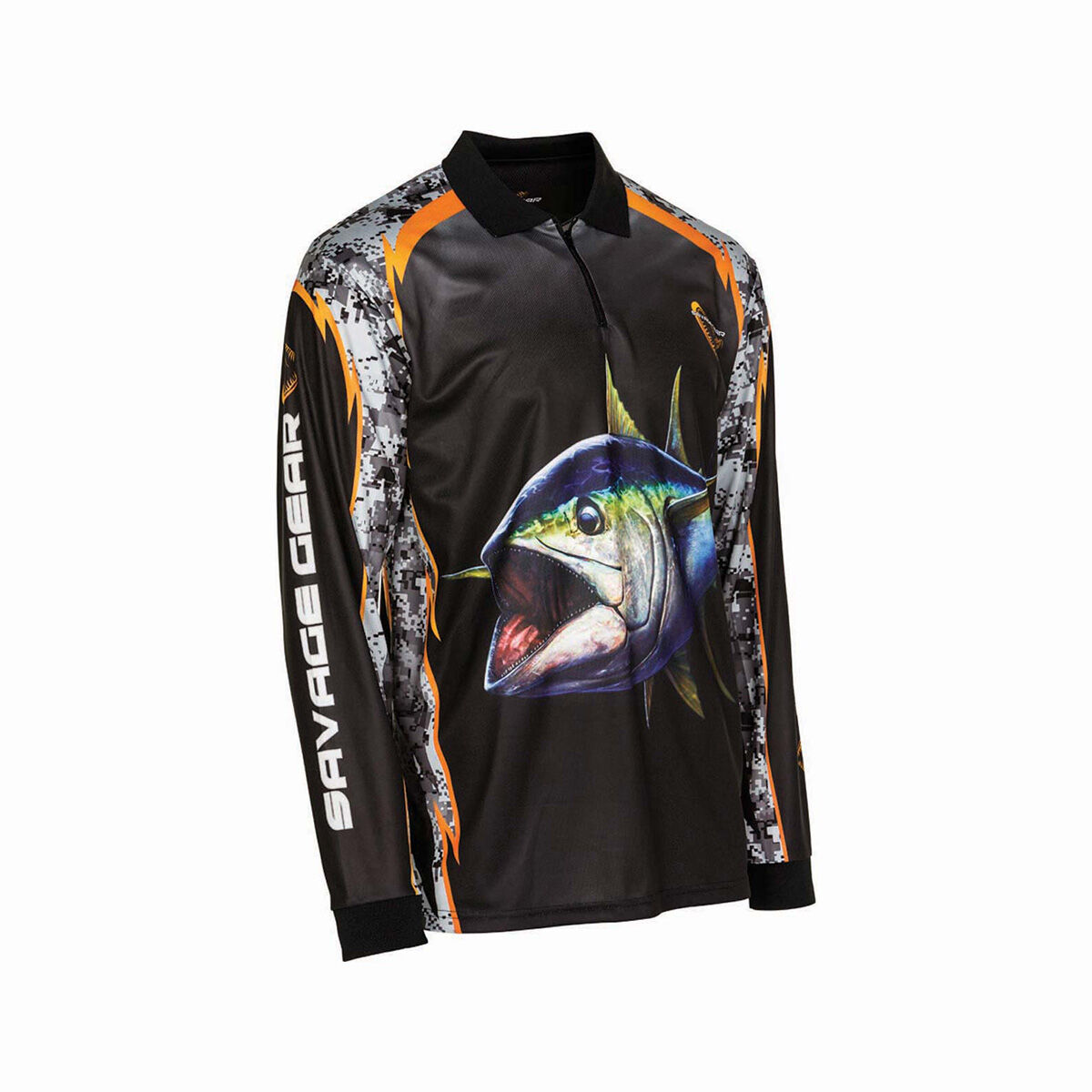 Savage Gear Men's Tuna Fishing Shirt Black S, Black, bcf_hi-res