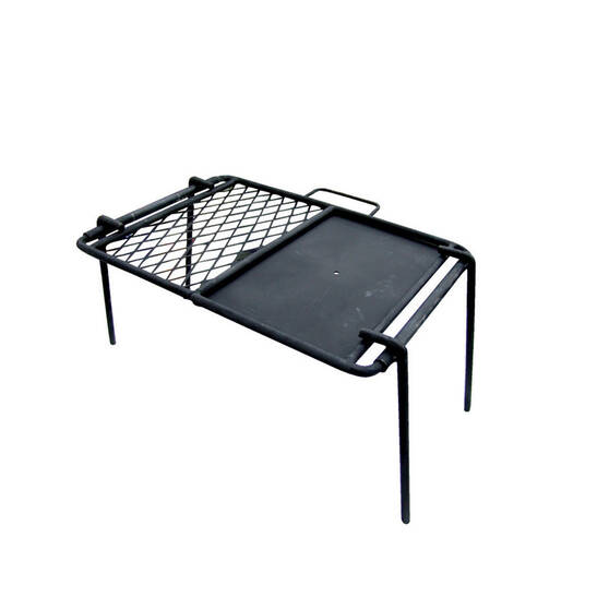 Campfire Mesh Grill and Flat Plate Combo 46x33cm, , bcf_hi-res