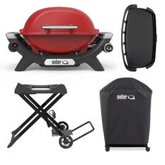 Weber Baby Q (Q1000N) Flame Red Deluxe Set, , bcf_hi-res