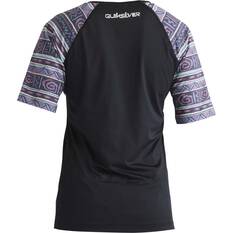Quiksilver Women's Short Sleeve Rashie, Black, bcf_hi-res