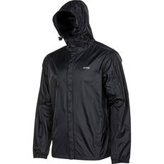 OUTRAK Men's Packaway Rain Jacket, Black, bcf_hi-res