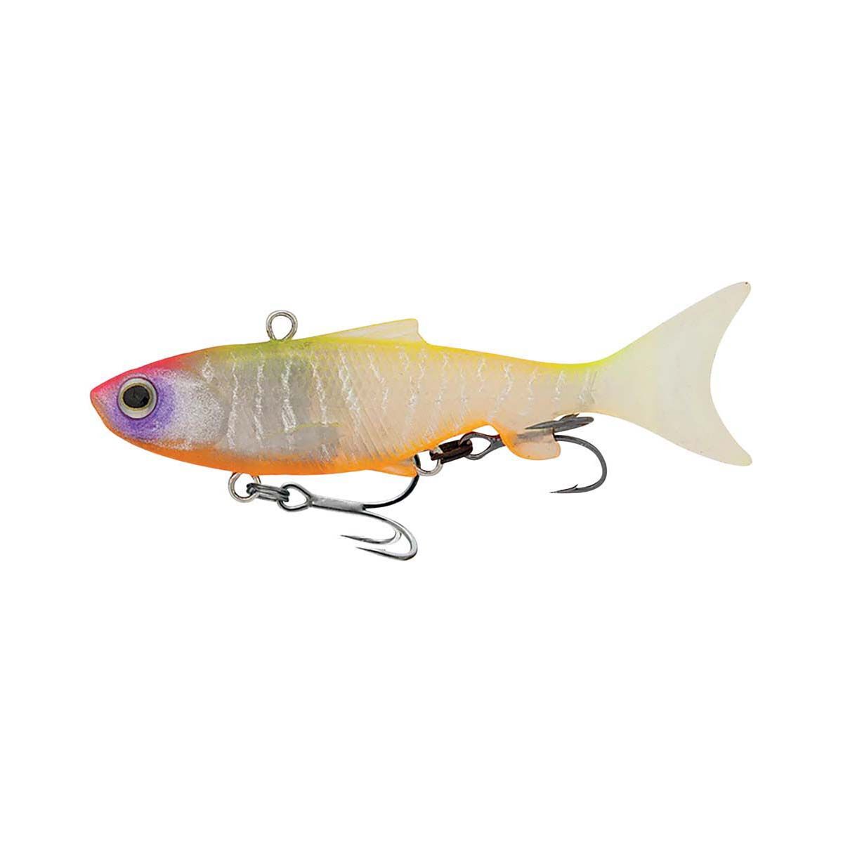 Samaki Vibelicious Thumper Tail Soft Vibe Lure 70mm 11g Cleopatra Tiger UV, Cleopatra Tiger UV, bcf_hi-res