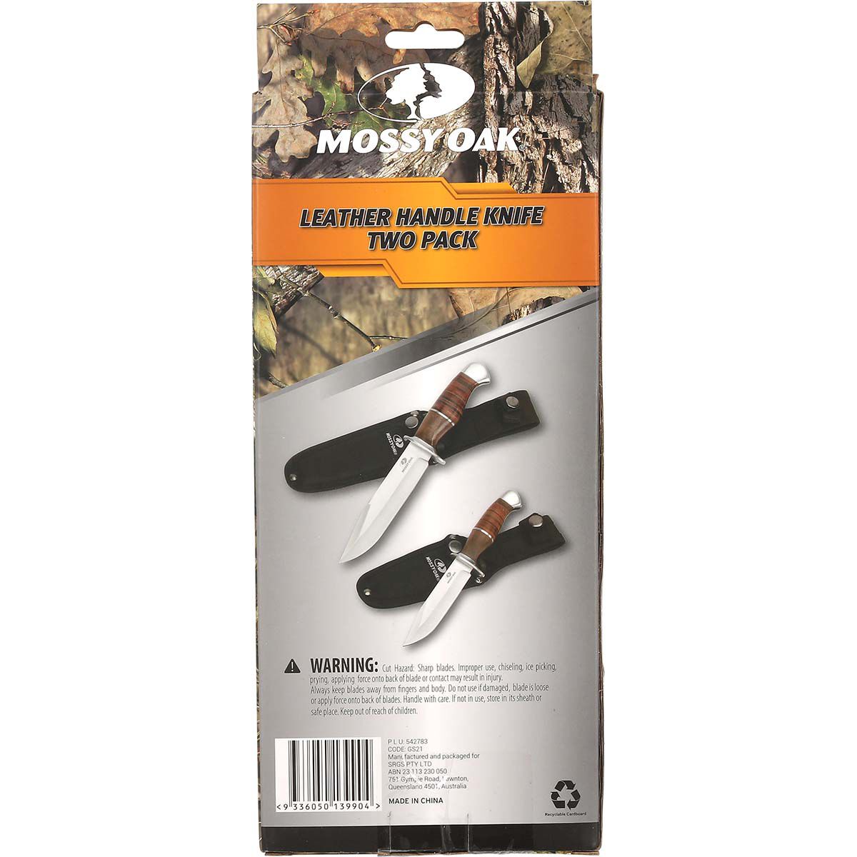 Mossy Oak Leather Handle Knives Pack BCF