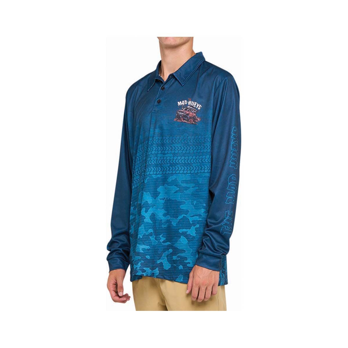The Mad Hueys Men's Send It Fishing Shirt, Teal, bcf_hi-res