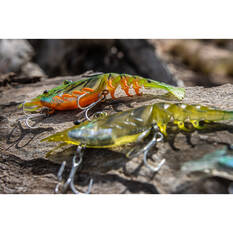 Berkley Shimma Shrimp Soft Vibe Lure 100mm Crystal Shrimp, Crystal Shrimp, bcf_hi-res
