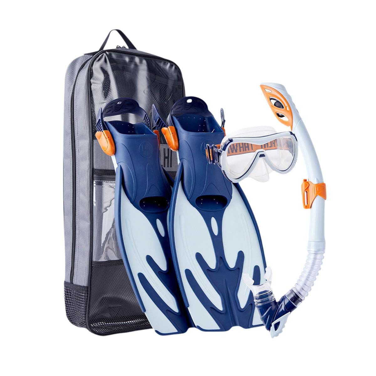 Tahwalhi Intermediate Adult Dive Set Blue M/L US 6-9, Blue, bcf_hi-res