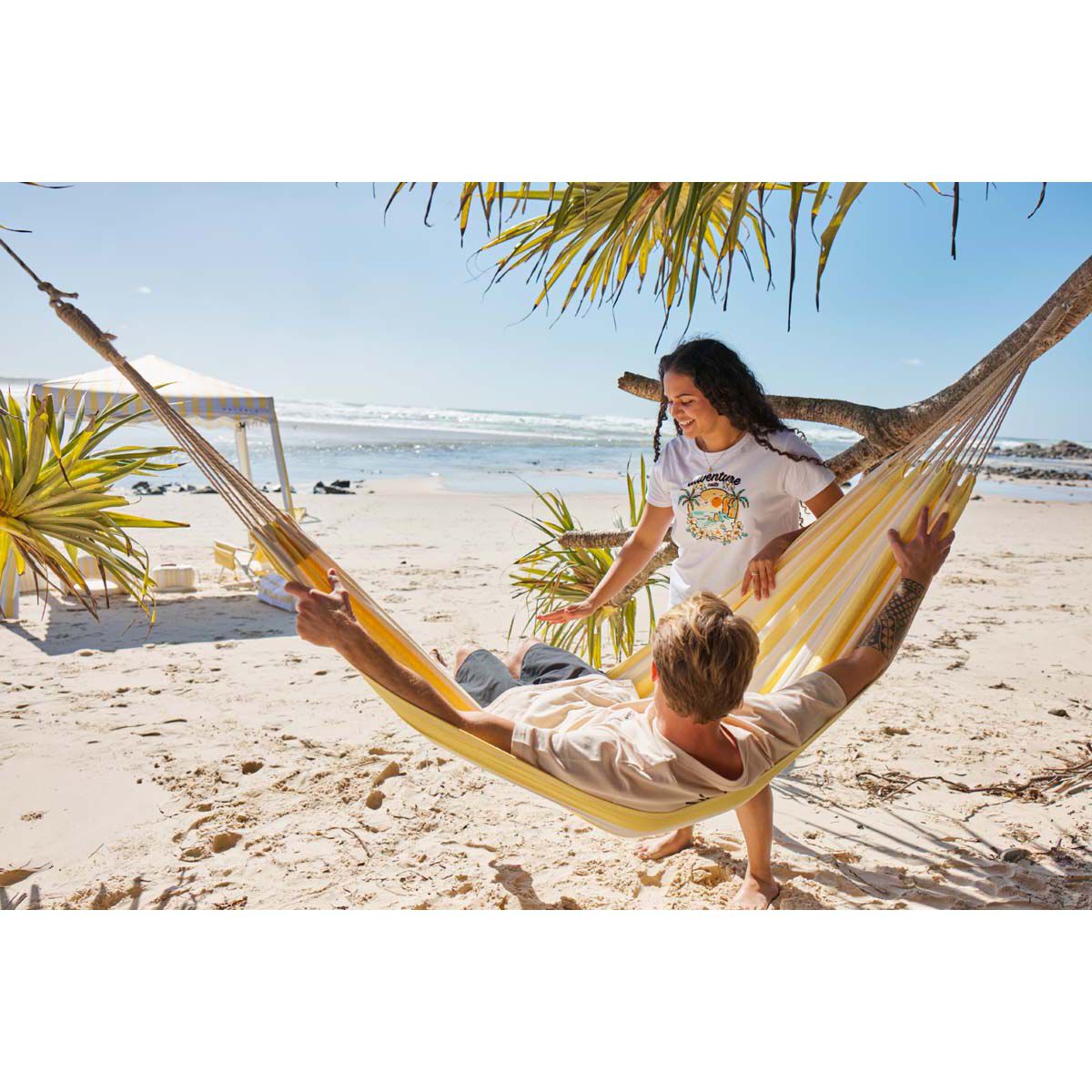 Wanderer Yellow Stripe Queen Hammock, , bcf_hi-res