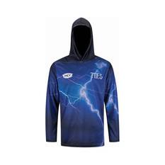 BCF x Tide Men's Lightning Hooded Fishing Shirt V2, Black, bcf_hi-res