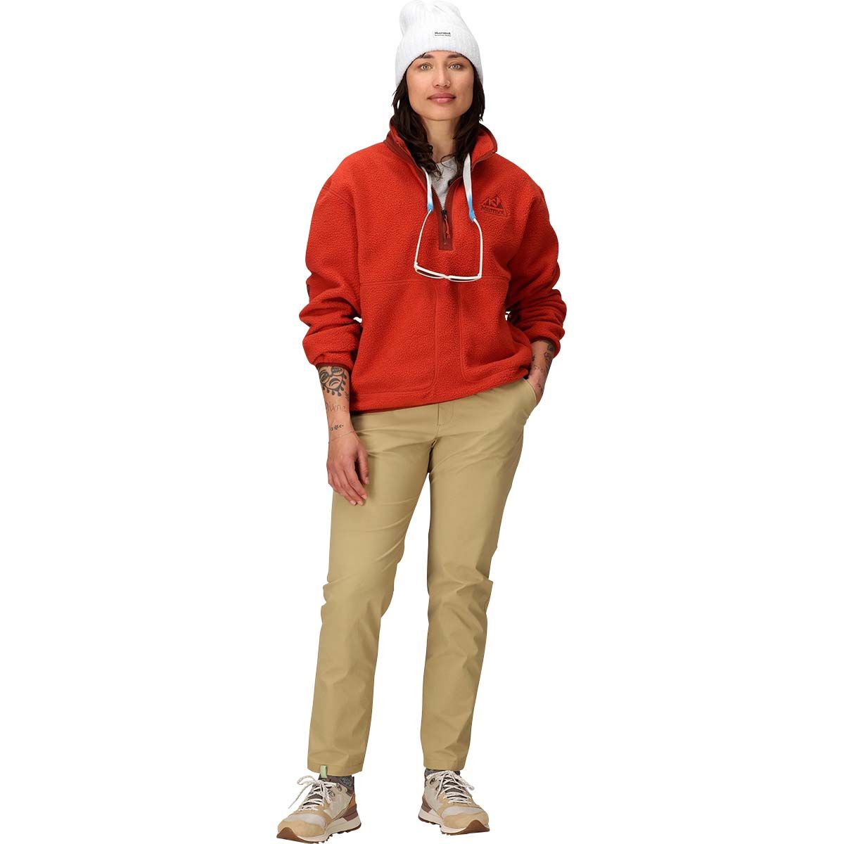 Marmot Women's Wanderer High Pile Fleece Pullover, Sumac, bcf_hi-res