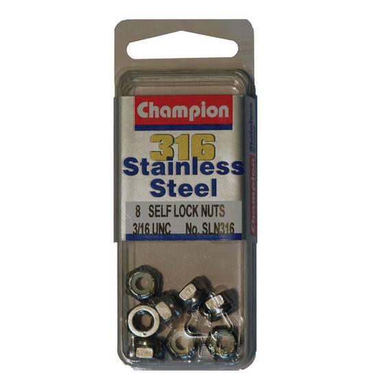 Champion 316 Nyloc Nuts 3 / 16in, , bcf_hi-res