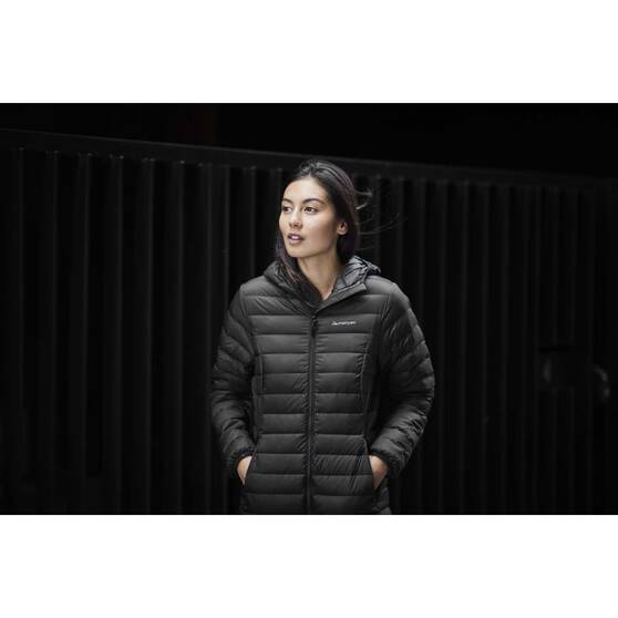 Macpac Women's Uber Light Long Jacket, Black, bcf_hi-res