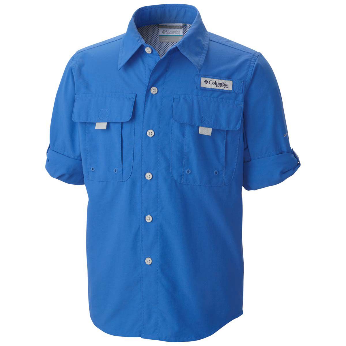 Columbia Men's Bahama II Long Sleeve Fishing Shirt Vivid Blue S Men's BCF