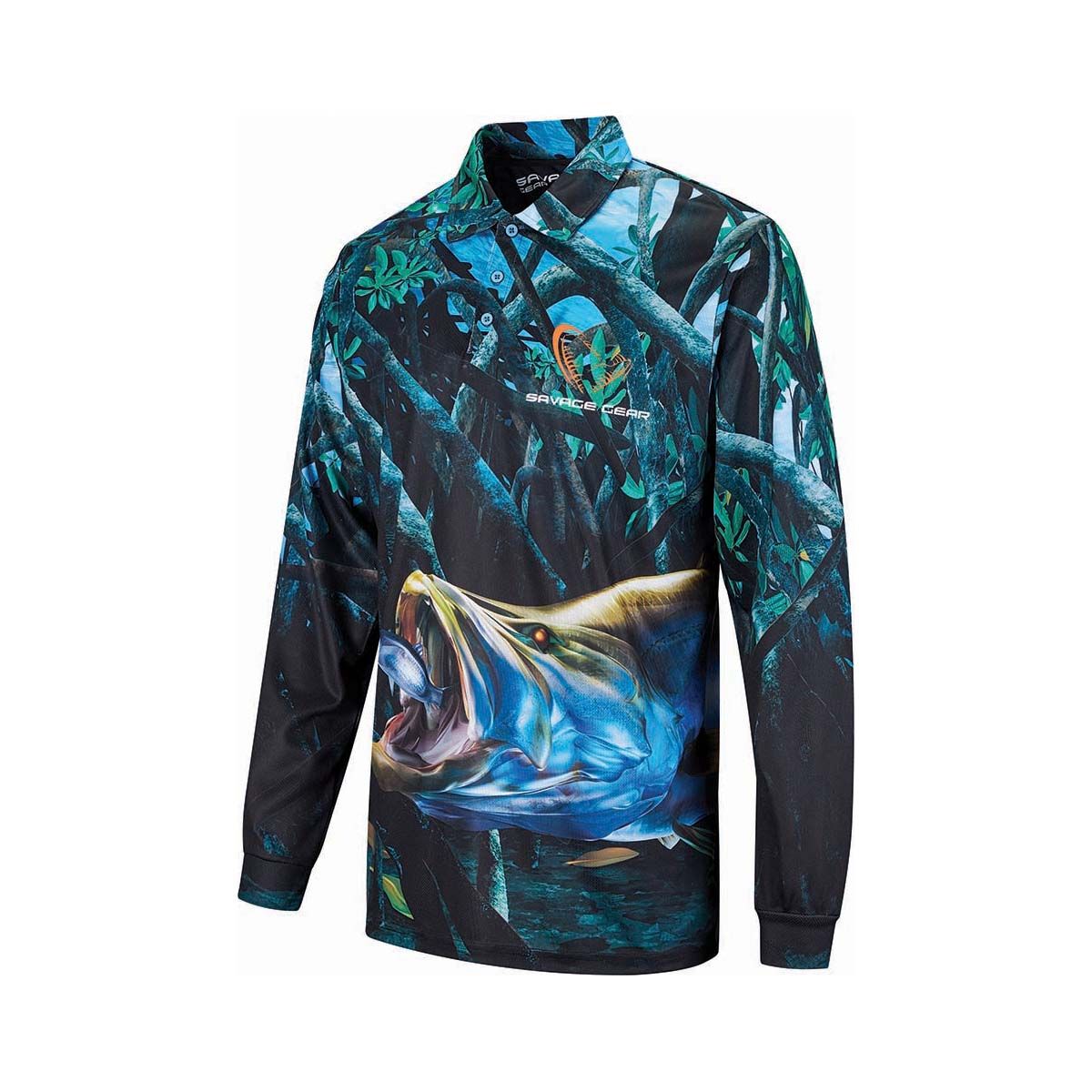 Savage Gear Men's Barra Fishing Shirt, Multi, bcf_hi-res