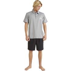Quiksilver Men's Baitball Polo Rashie, Sharkskin, bcf_hi-res