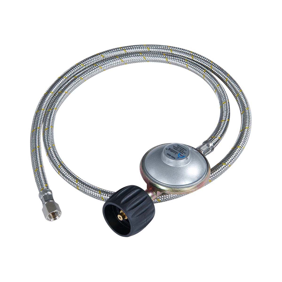 Companion Low Pressure LCC27 Regulator to &frac14; BSPF Gas Hose 1200mm, , bcf_hi-res