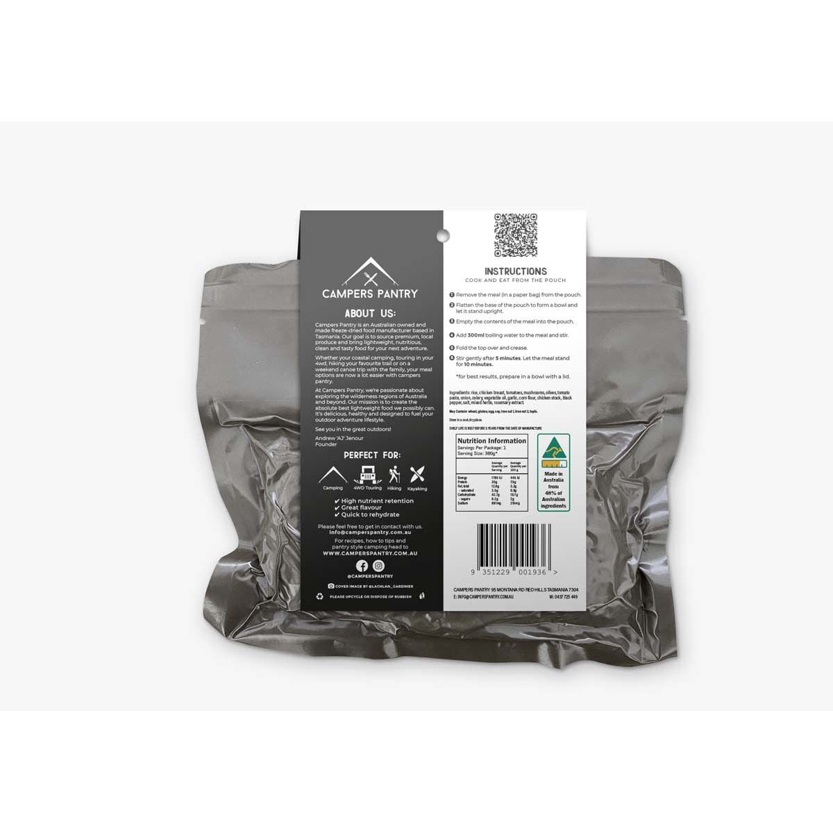 Campers Pantry Freeze Dried Chicken Cacciatore Single Serve, , bcf_hi-res