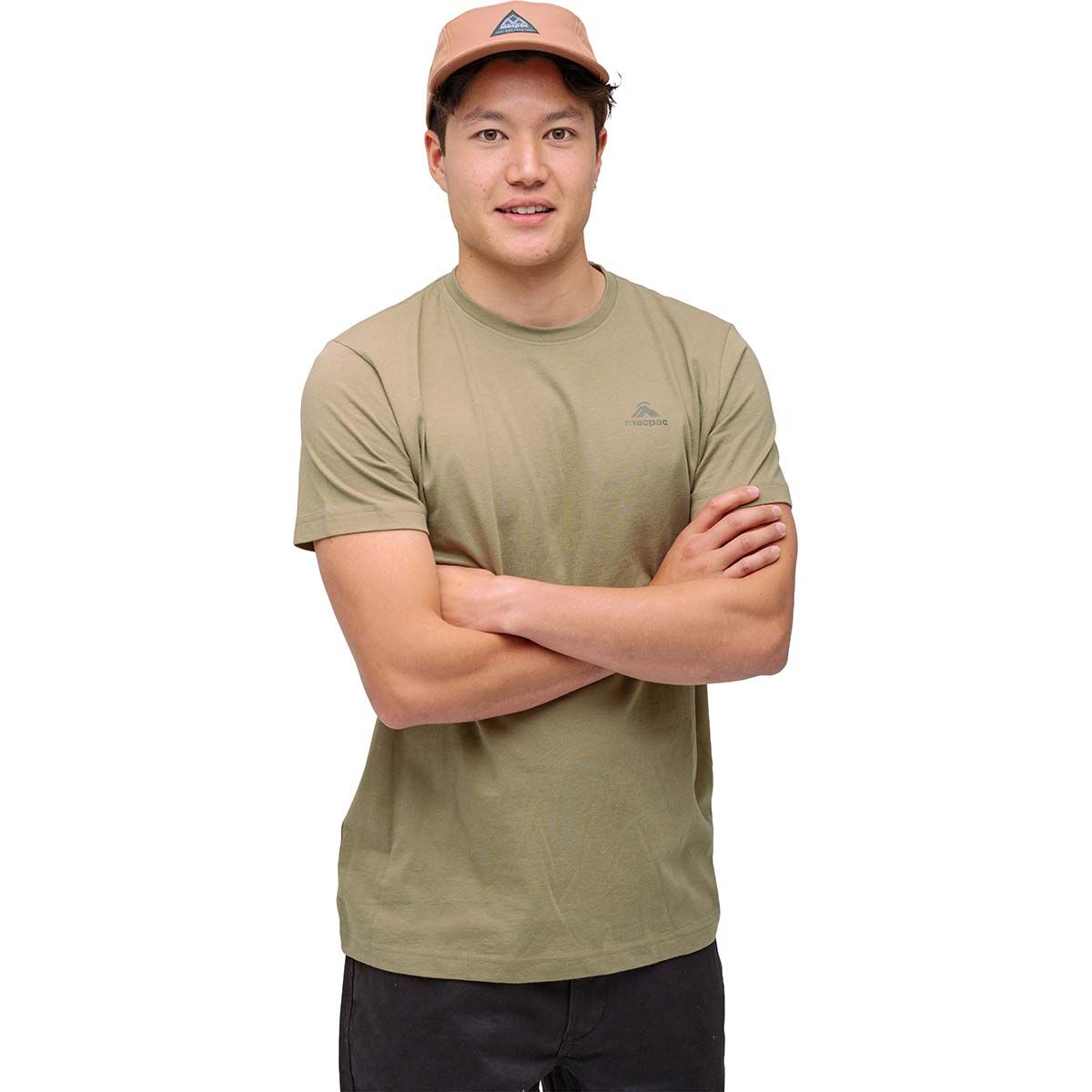 Macpac Men's Mountain in the Sky Short Sleeve T-Shirt Kelp XS, Kelp, bcf_hi-res