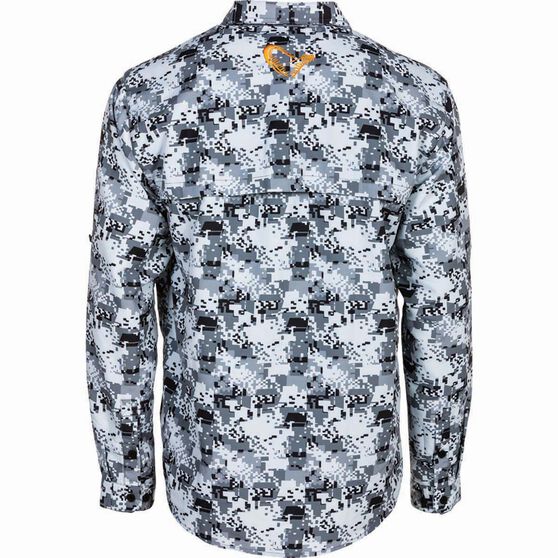 Savage Men S Digi Long Sleeve Fishing Shirt Grey M Bcf