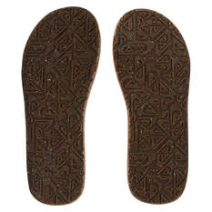Quiksilver Men's Carver Suede Recycled Thongs, Brown, bcf_hi-res