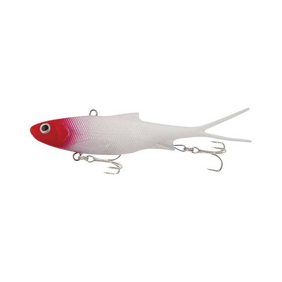 Samaki Vibelicious Fork Tail Soft Vibe Lure 125mm 30g Red Head Pearl, Red Head Pearl, bcf_hi-res