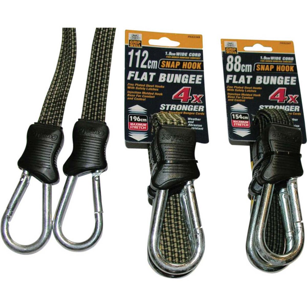Flat Bungee Strap - Snap Hook, 38cm | BCF