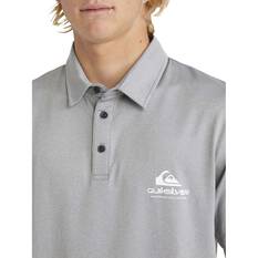 Quiksilver Men's Baitball Polo Rashie, Sharkskin, bcf_hi-res