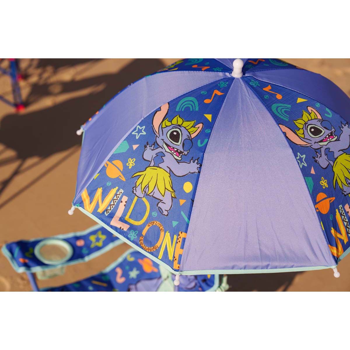 Lilo and Stitch Kids Camp Chair with Umbrella 30kg, , bcf_hi-res