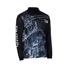 Daiwa Men's Storm Sublimated Polo, Black, bcf_hi-res