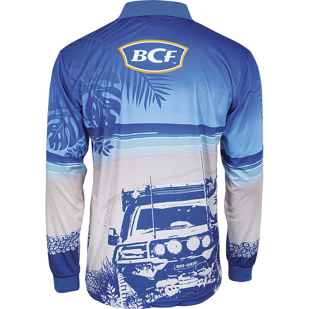 BCF Men&rsquo;s Beach 4WD Fishing Shirt Blue S, Blue, bcf_hi-res