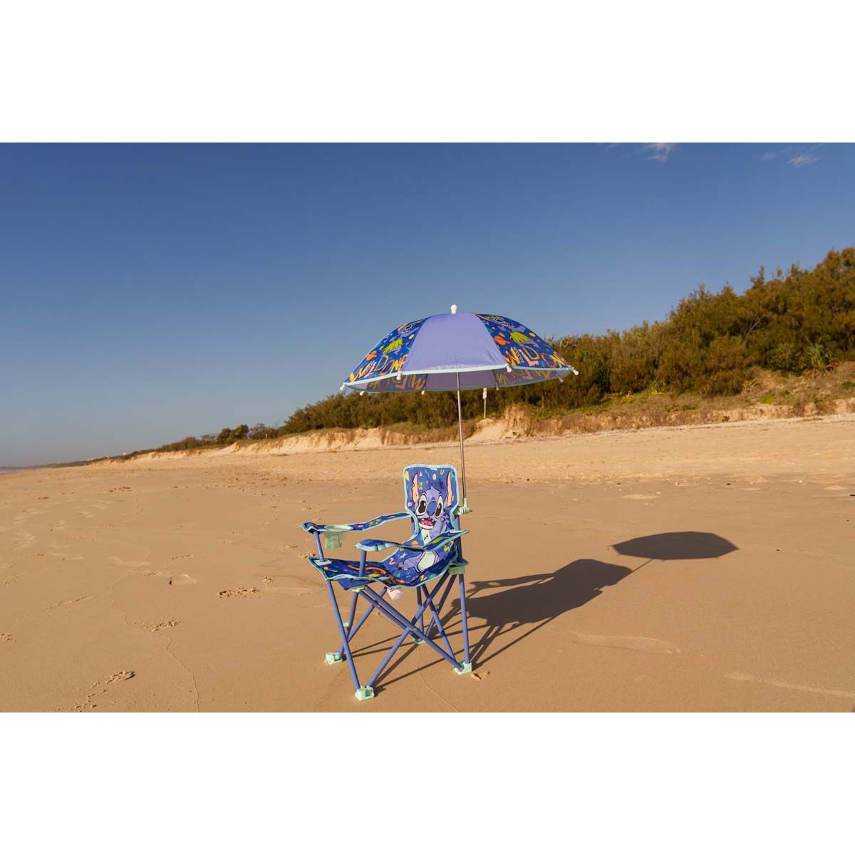 Lilo and Stitch Kids Camp Chair with Umbrella 30kg, , bcf_hi-res