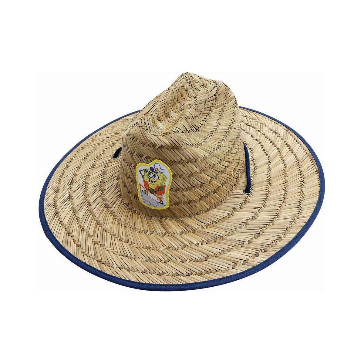 SpongeBob Unisex Straw Hat Natural OSFM, Natural, bcf_hi-res