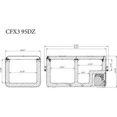 Dometic CFX3 95DZ Compressor Fridge Freezer 94L, , bcf_hi-res