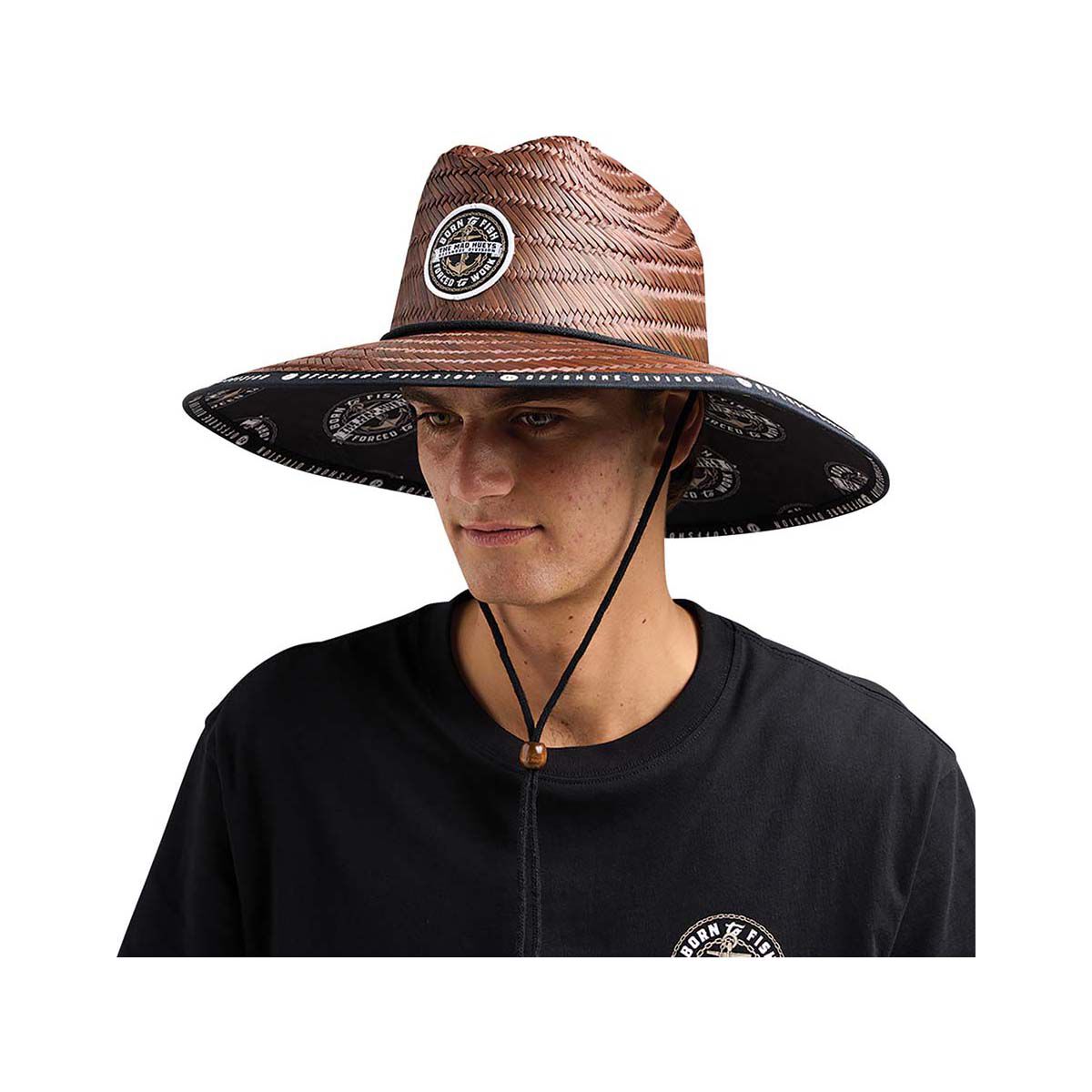 The Mad Hueys Men&rsquo;s Born To Fish Straw Hat, , bcf_hi-res
