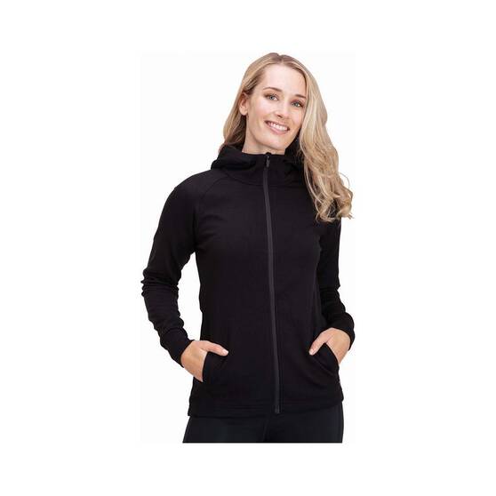 Macpac Women's Craigieburn 280 Merino Blend Hoodie Black 8, Black, bcf_hi-res