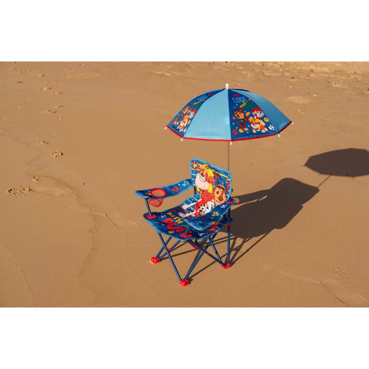 Paw Patrol Kids Camp Chair with Umbrella 30kg, , bcf_hi-res