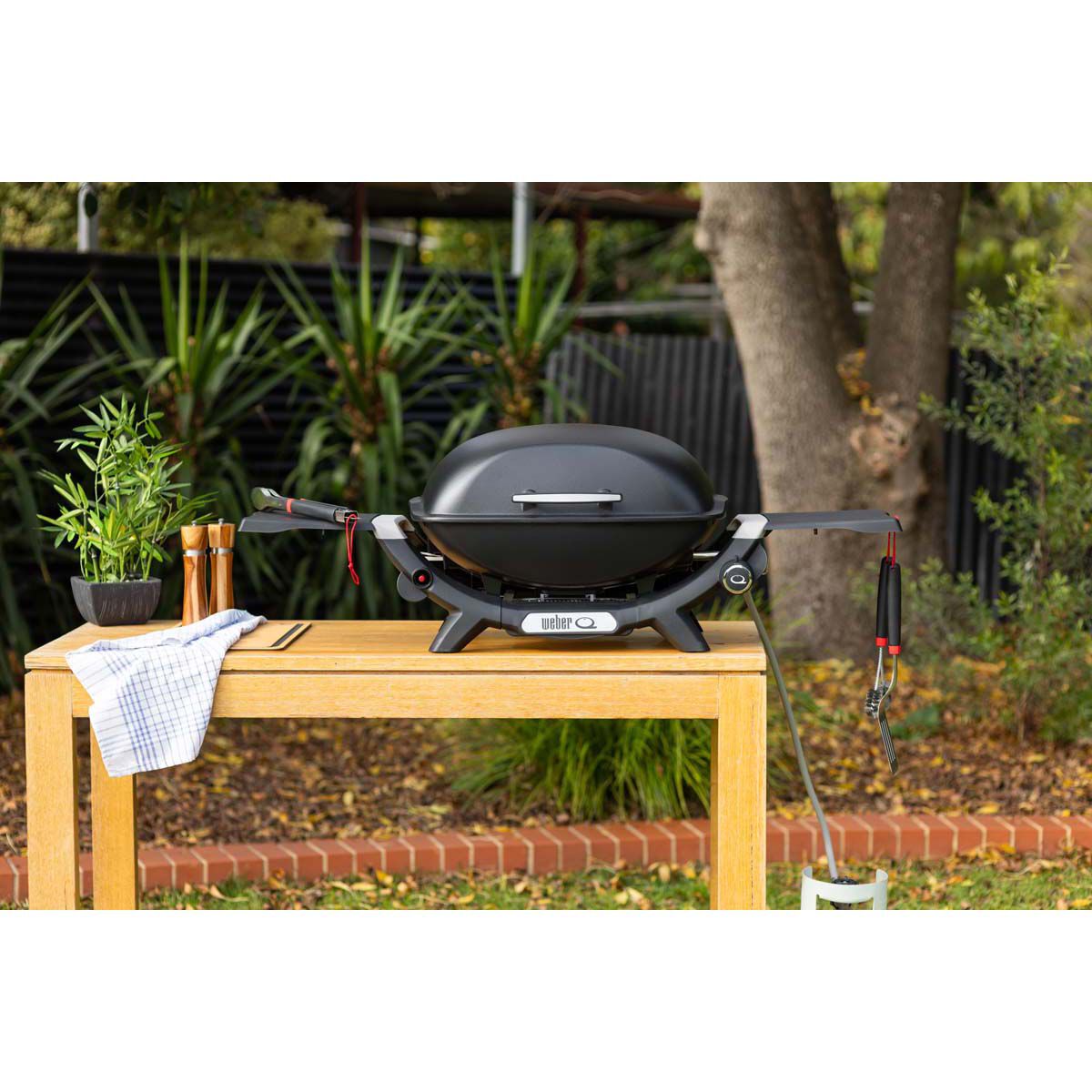 Weber Q Midnight Black Q2000N LP BBQ BCF