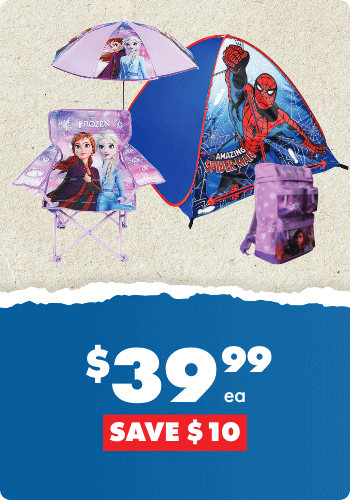 Kids Frozen & Spiderman Camping Gear