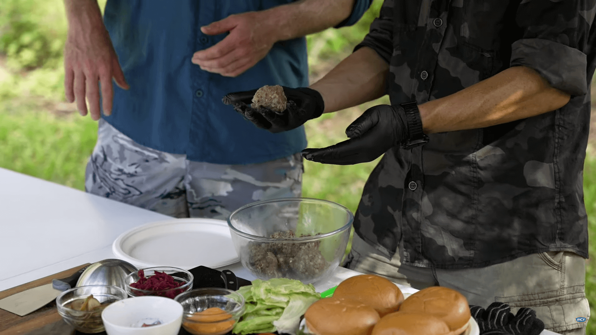 Make the burger patties burger patties