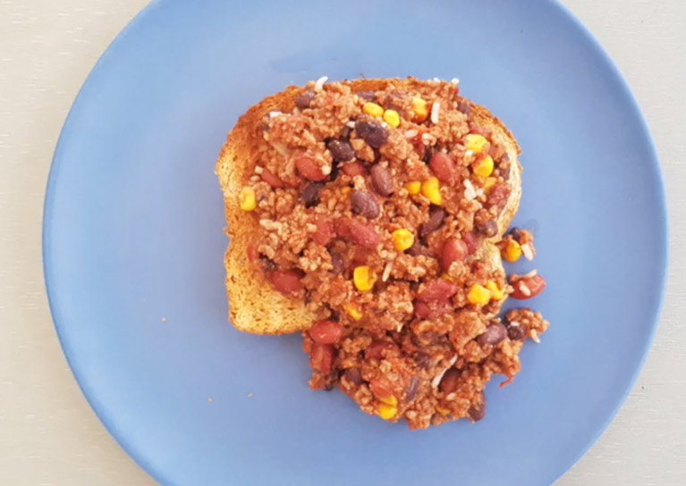 Mexican Mince on Toast