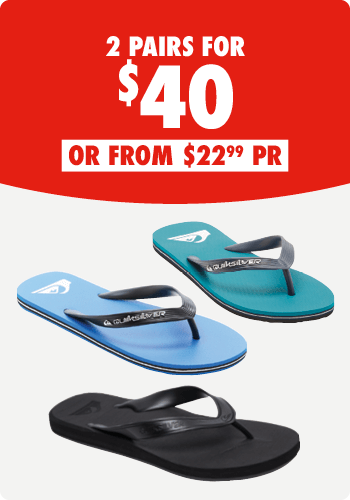 Quiksilver Moncata, Carver 2 & Molokai Thongs