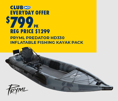 PRYML PREDATOR HD330 INFLATABLE FISHING KAYAK PACK