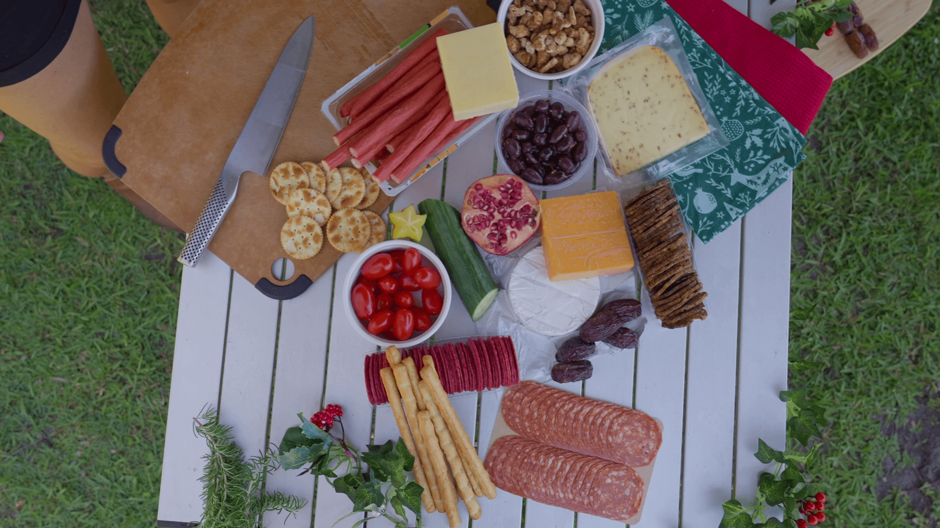 Christmas cheese platter